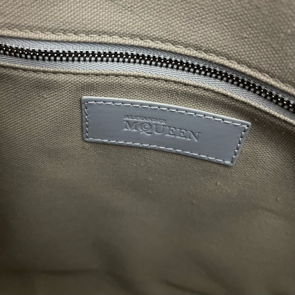 ALEXANDER McQUEEN LEGEND MEDIUM GRAY CONVERTIBLE SATCHEL - Picture 8 of 14